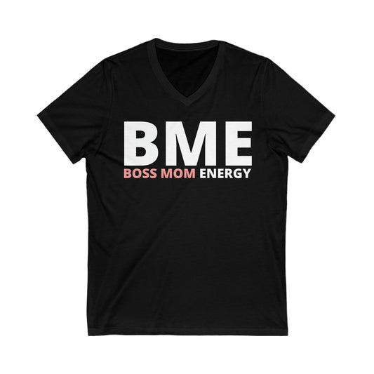 'BME' Jersey Short Sleeve V-Neck Tee