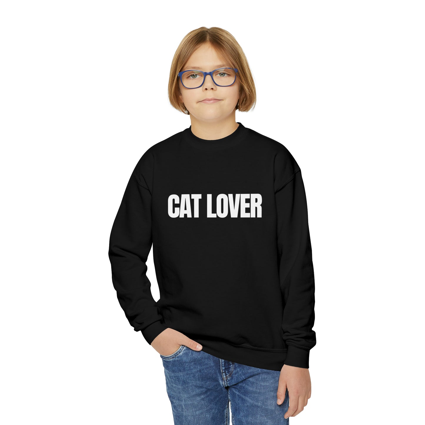 CAT LOVER Youth Crewneck Sweatshirt